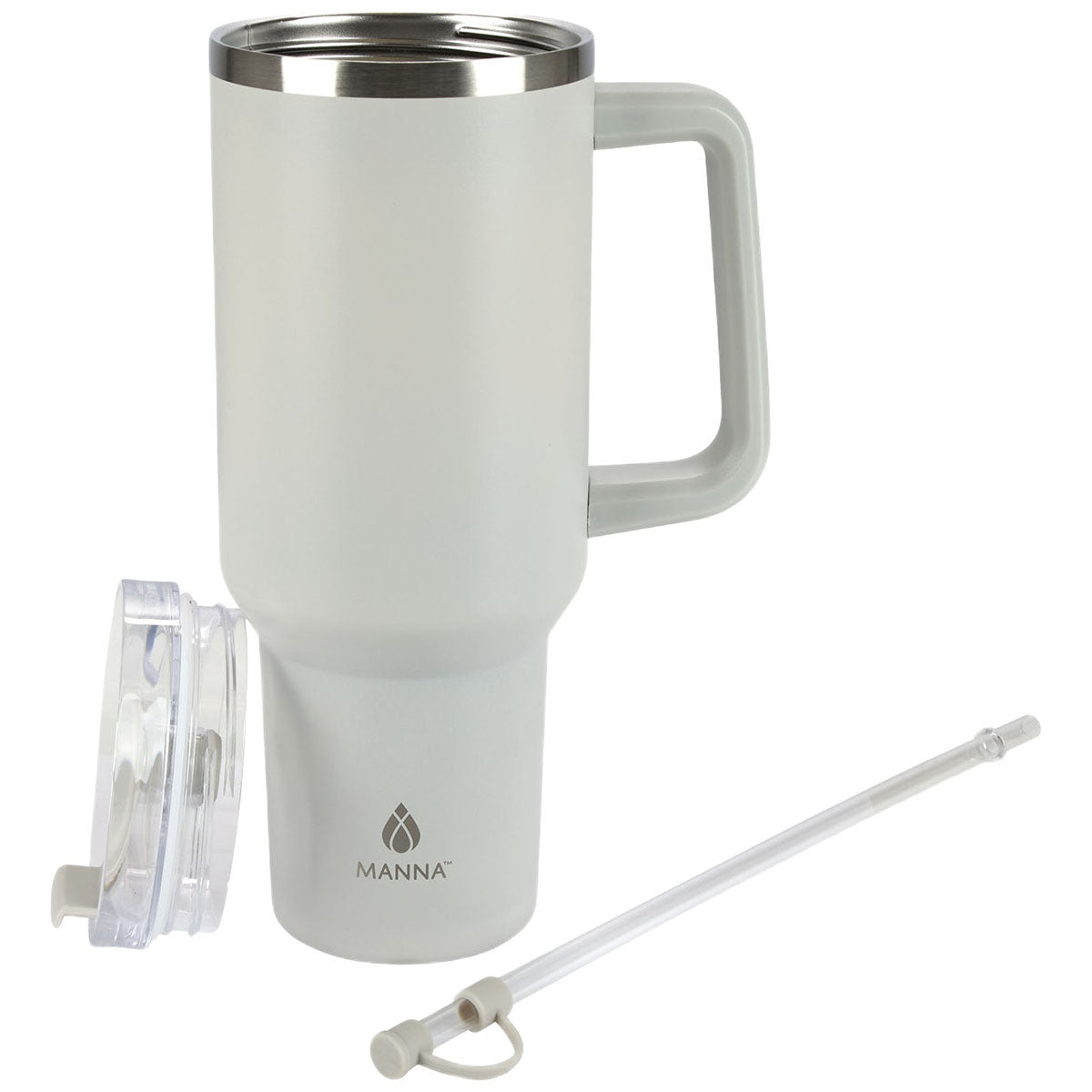 Manna Grey Atlas 40 oz. Double Wall Stainless Steel Travel Tumbler