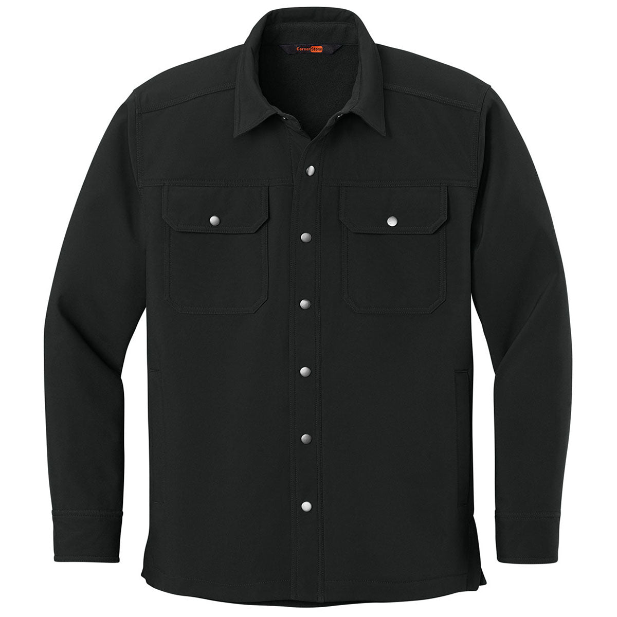 CornerStone Men's Black Soft Shell Shirt Jacket