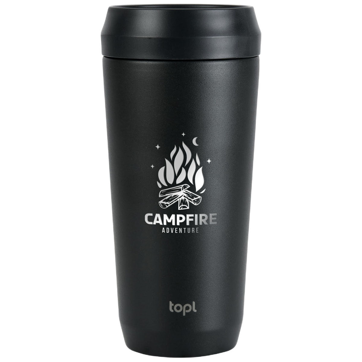 TOPL Black 16 oz. Double Wall, Recycled Stainless Steel 360° Tumbler