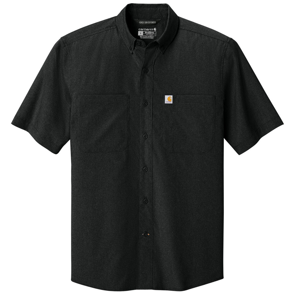 Carhartt Men's Black Force Sun Defender Short Sleeve Shirt