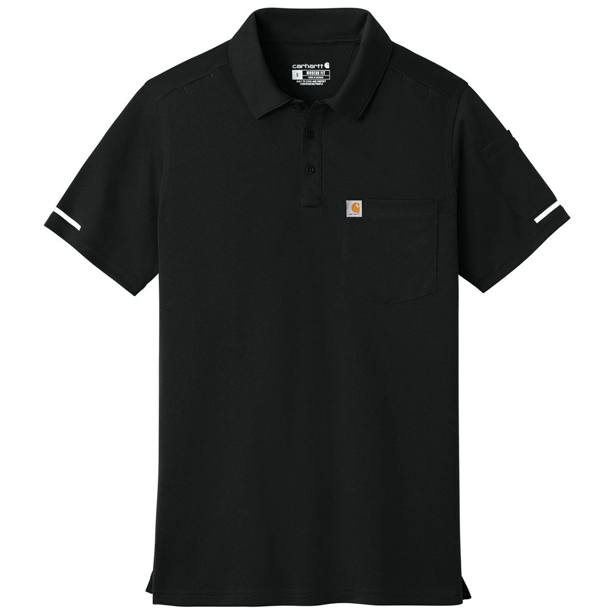 Carhartt Men's Black FLD & RSCU Polo