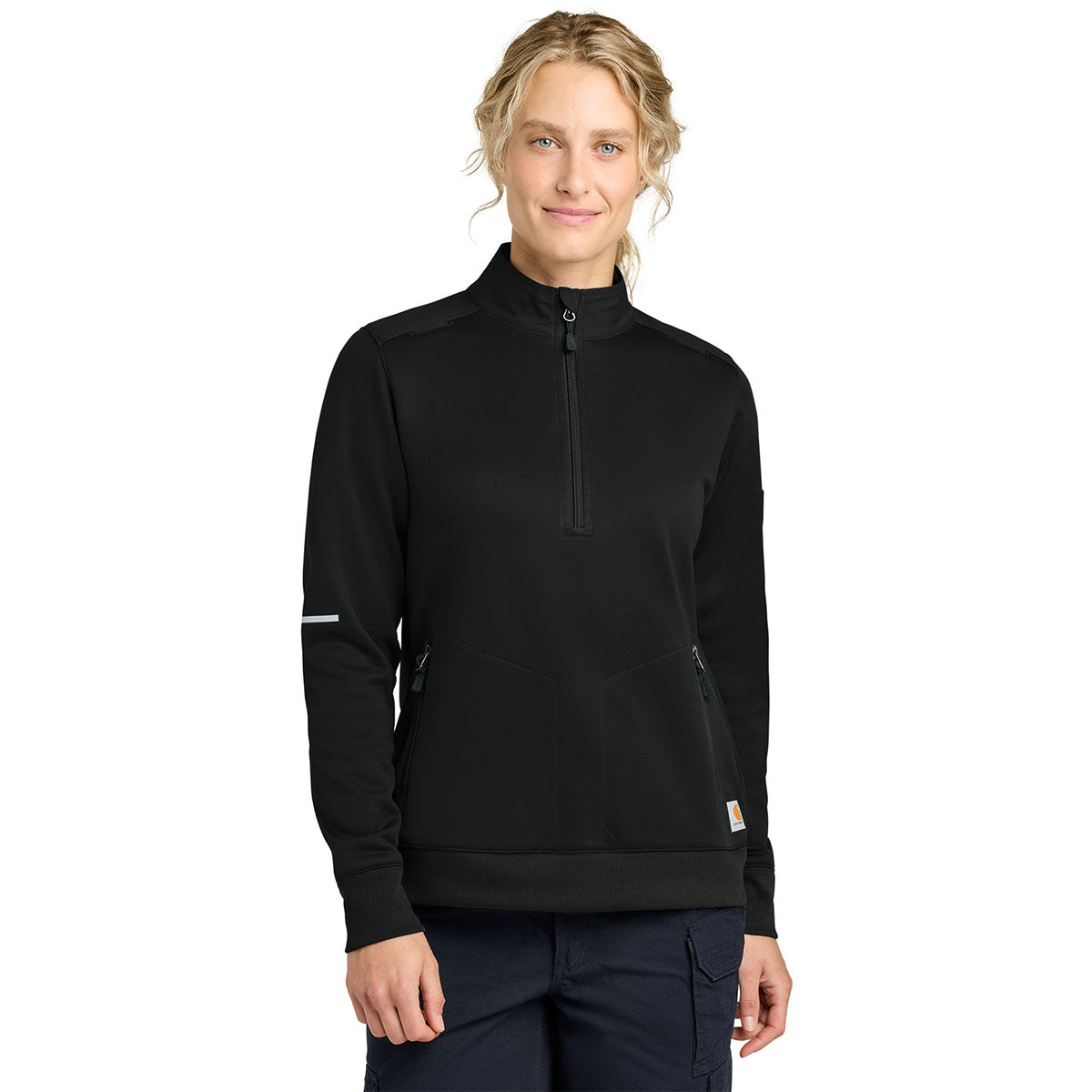 Carhartt Women's Black FLD & RSCU 1/2-Zip Mid-Layer
