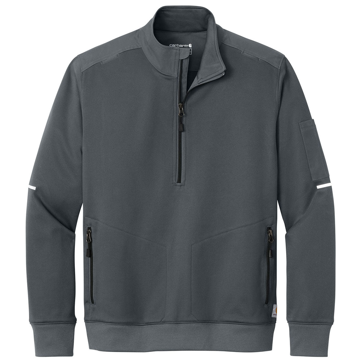 Carhartt Men's Pewter FLD & RSCU 1/2-Zip Mid-Layer