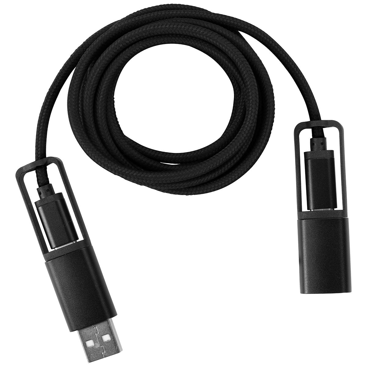 Koozie Group Black All-Over Braided Long Cable Extender