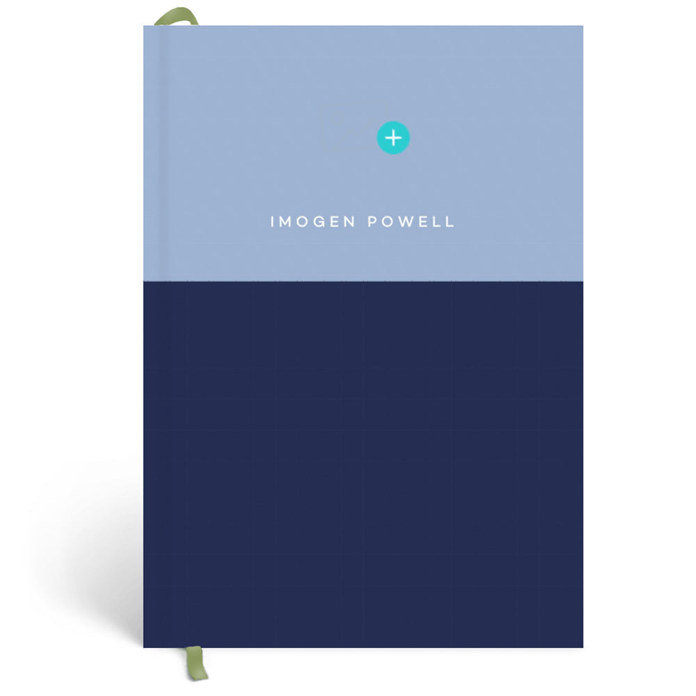 Papier Blue/Navy Colorblock Dotted Notebook