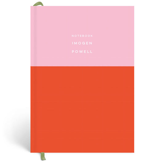 Papier Pink/Red Colorblock Lined Notebook