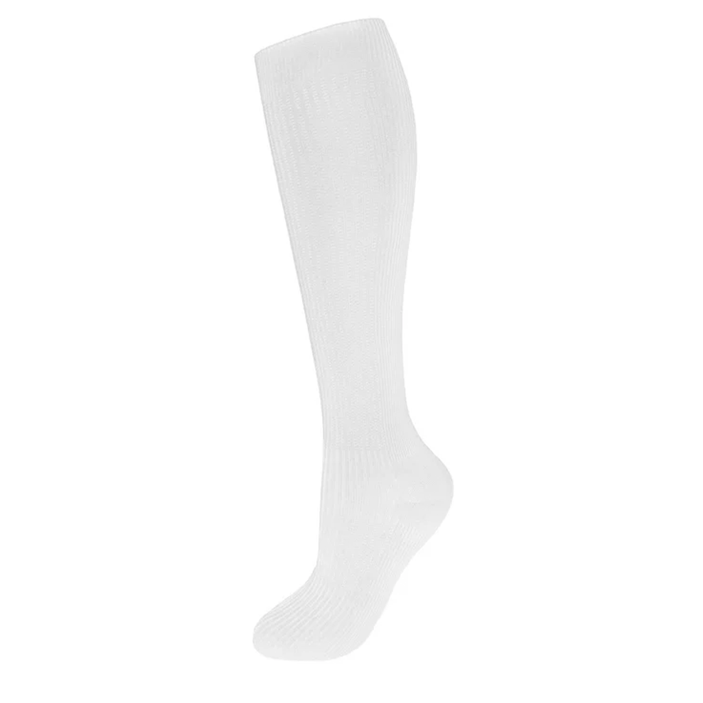 Scrub Authority Unisex White 12" Standard Compression Socks