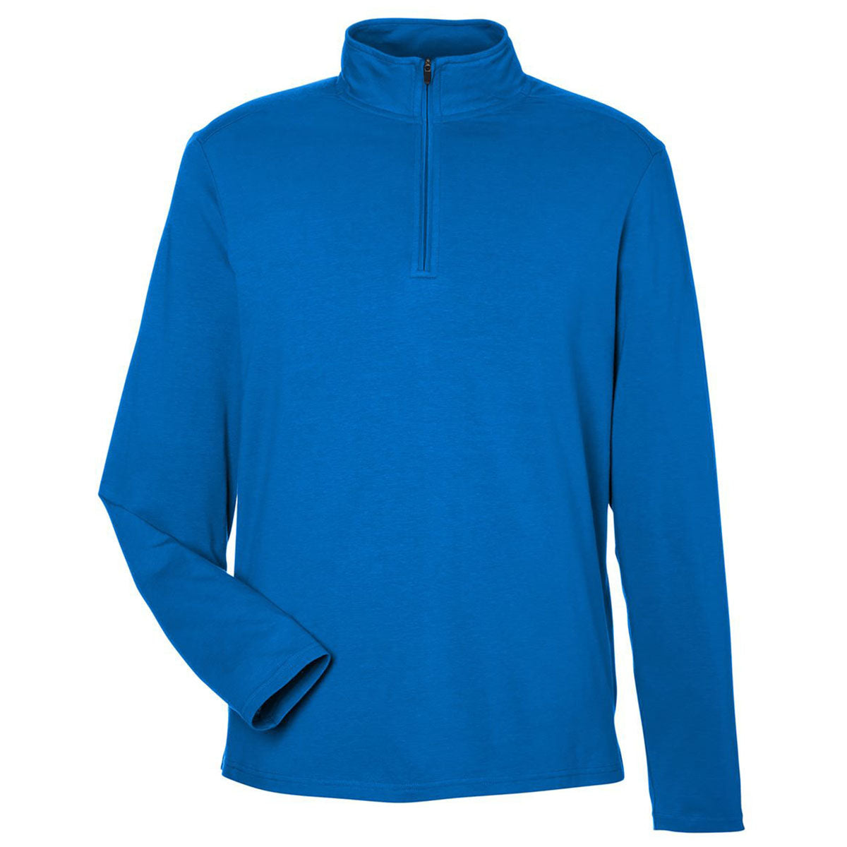 Devon & Jones Men's French Blue Raleigh Stretch Quarter-Zip Pullover