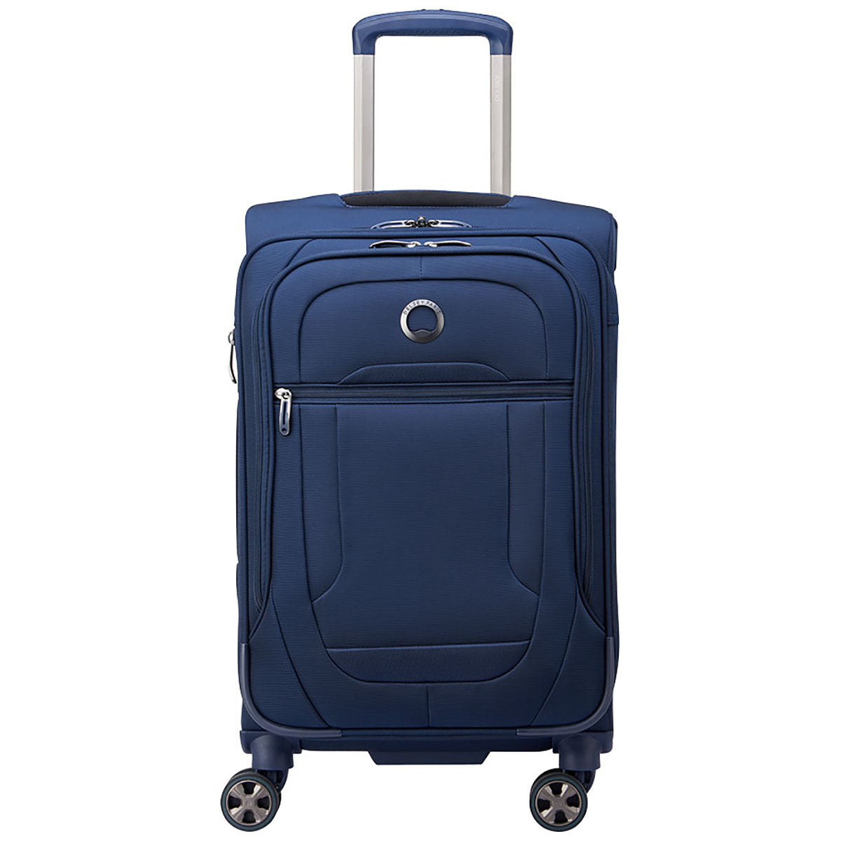 Delsey Paris Navy Blue Helium DLX Carry-On Plus Expandable Spinner