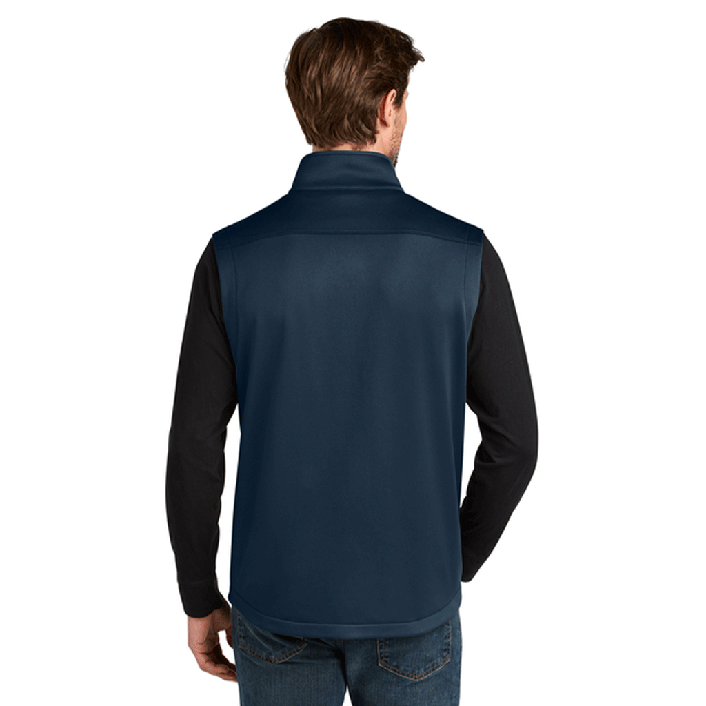 Eddie Bauer Men's River Blue Navy Smooth Mid Layer Fleece Vest