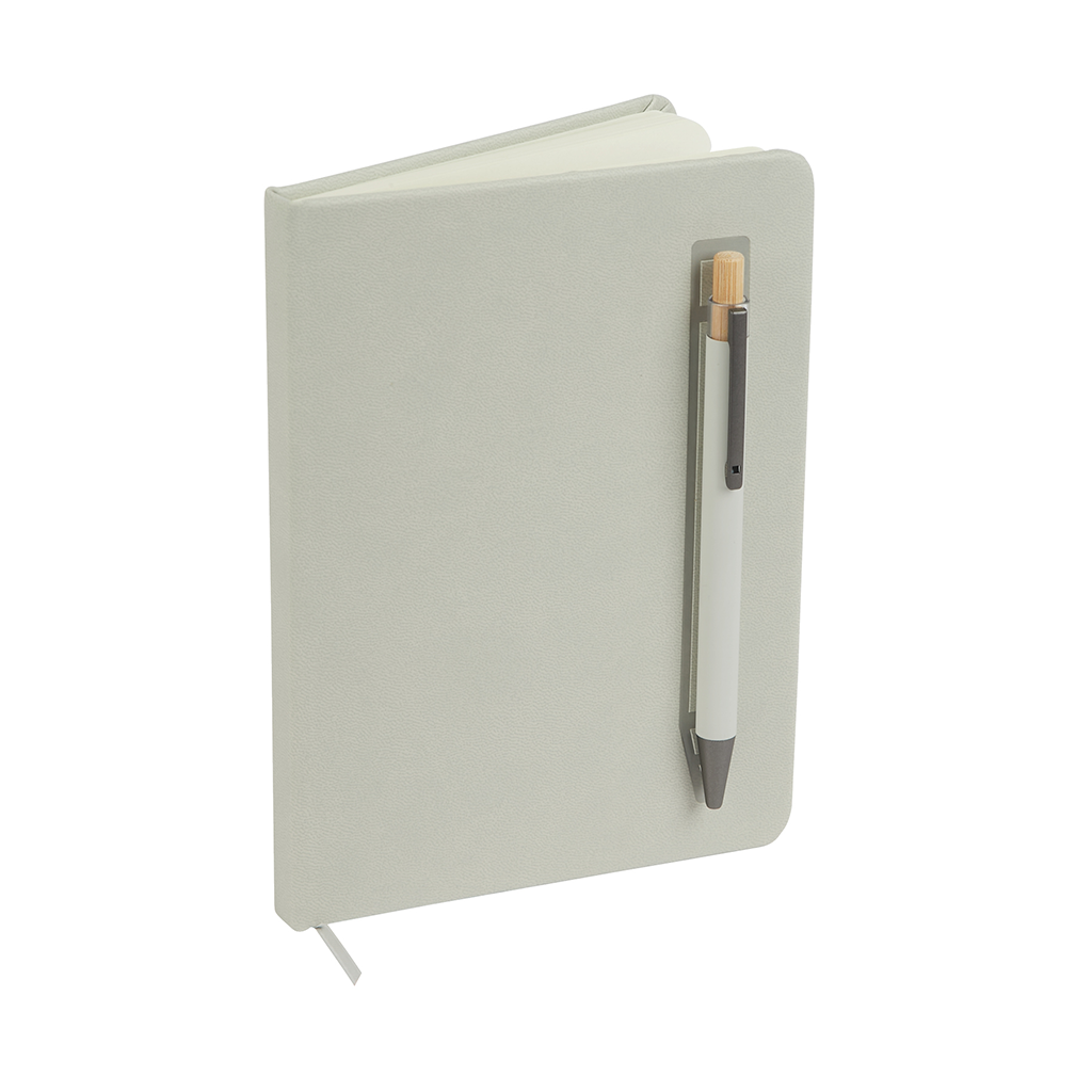 Logomark Grey Manhattan II Gift Set w/Magnetic Journal & Recycled Pen