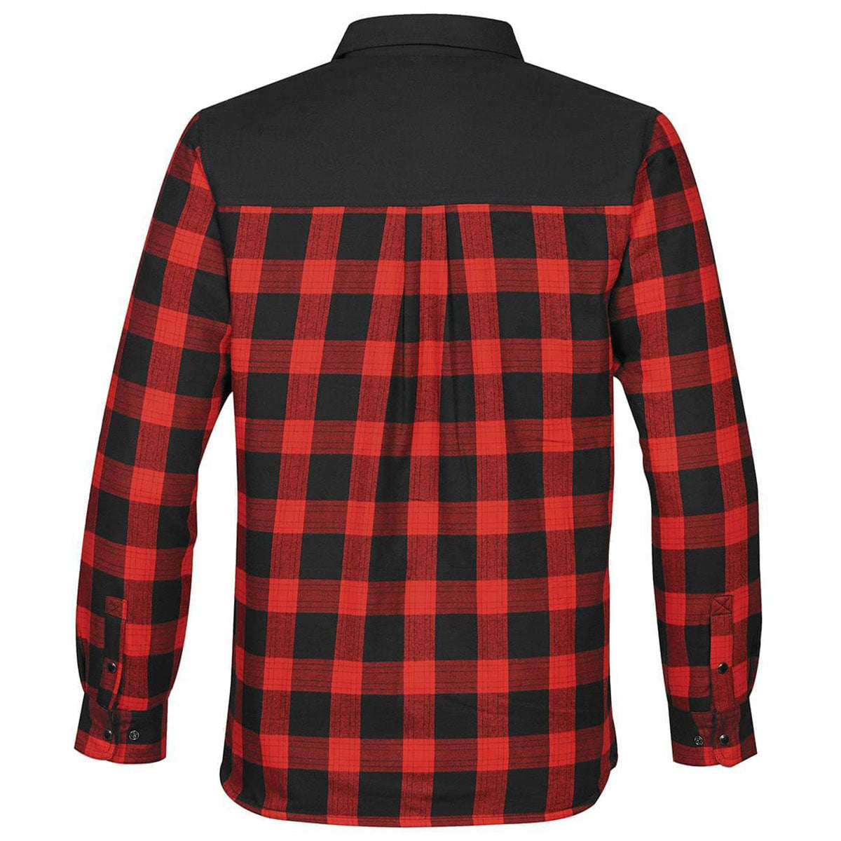 Stormtech Men's Black/Red Plaid Logan Thermal Long Sleeve Shirt