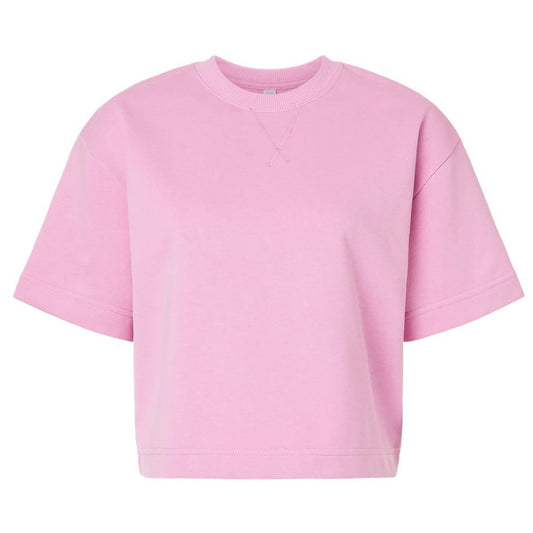 American Apparel Women's Powder Pink French Terry Mid-Length Boxy Top