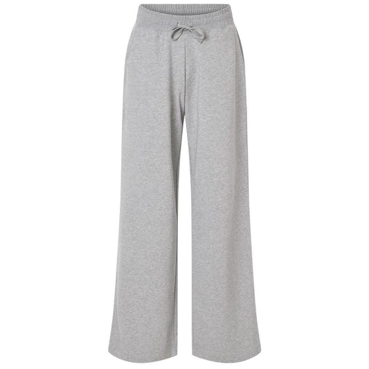American Apparel Women's Heather Grey French Terry Wide Leg Pants