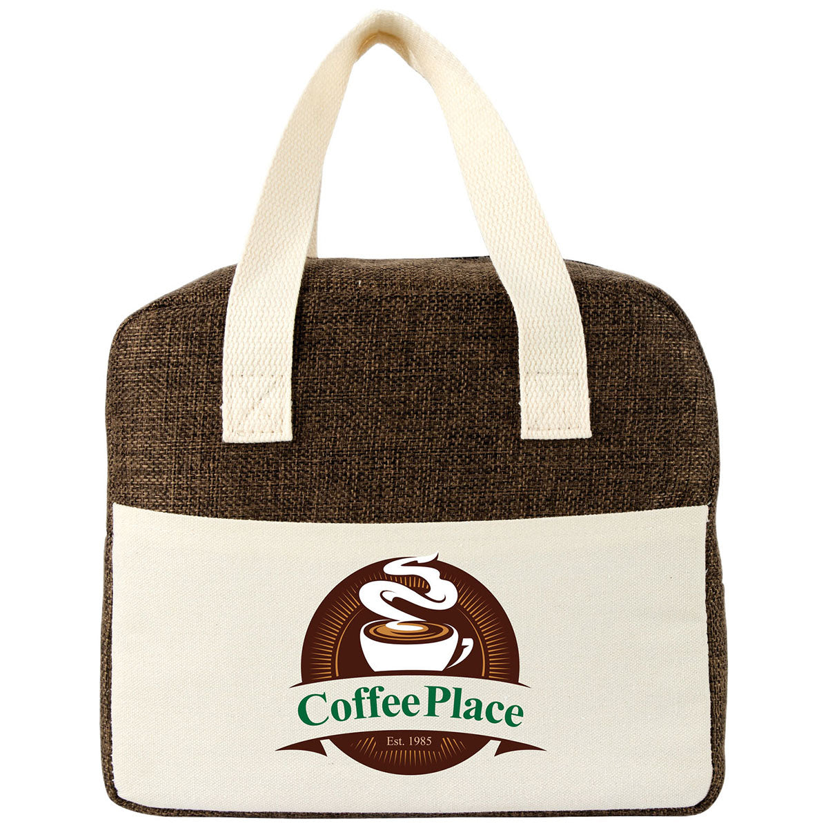 Logomark Brown Nika 6-Can Lunch Cooler