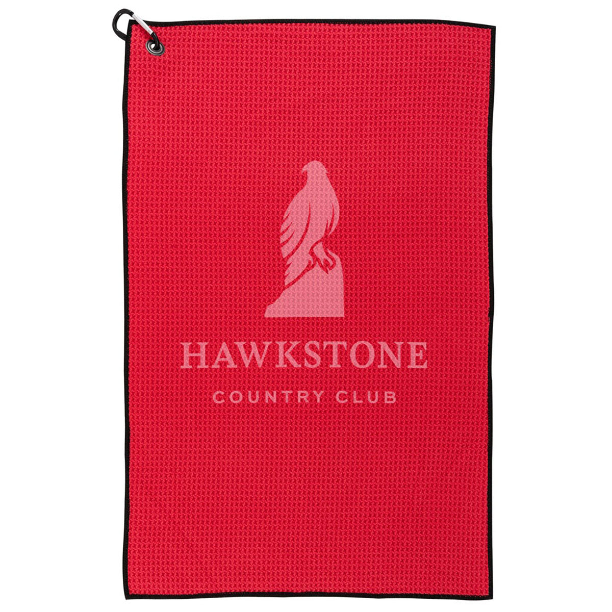 The Magnet Group Red Waffle Weave Golf Towel