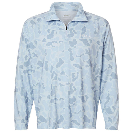 HUK Men's Sky Airweight KC Printed Quarter-Zip Pullover