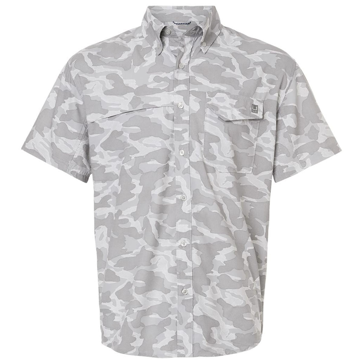 HUK Men's Seagull Tidepoint Printed Short Sleeve Shirt