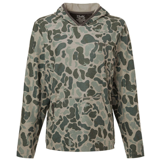 HUK Women's Volcanic Ash Coldfront+ KC Print Hooded Sweatshirt