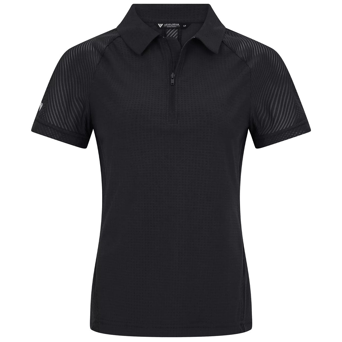 Levelwear Women's Black Tandem Polo