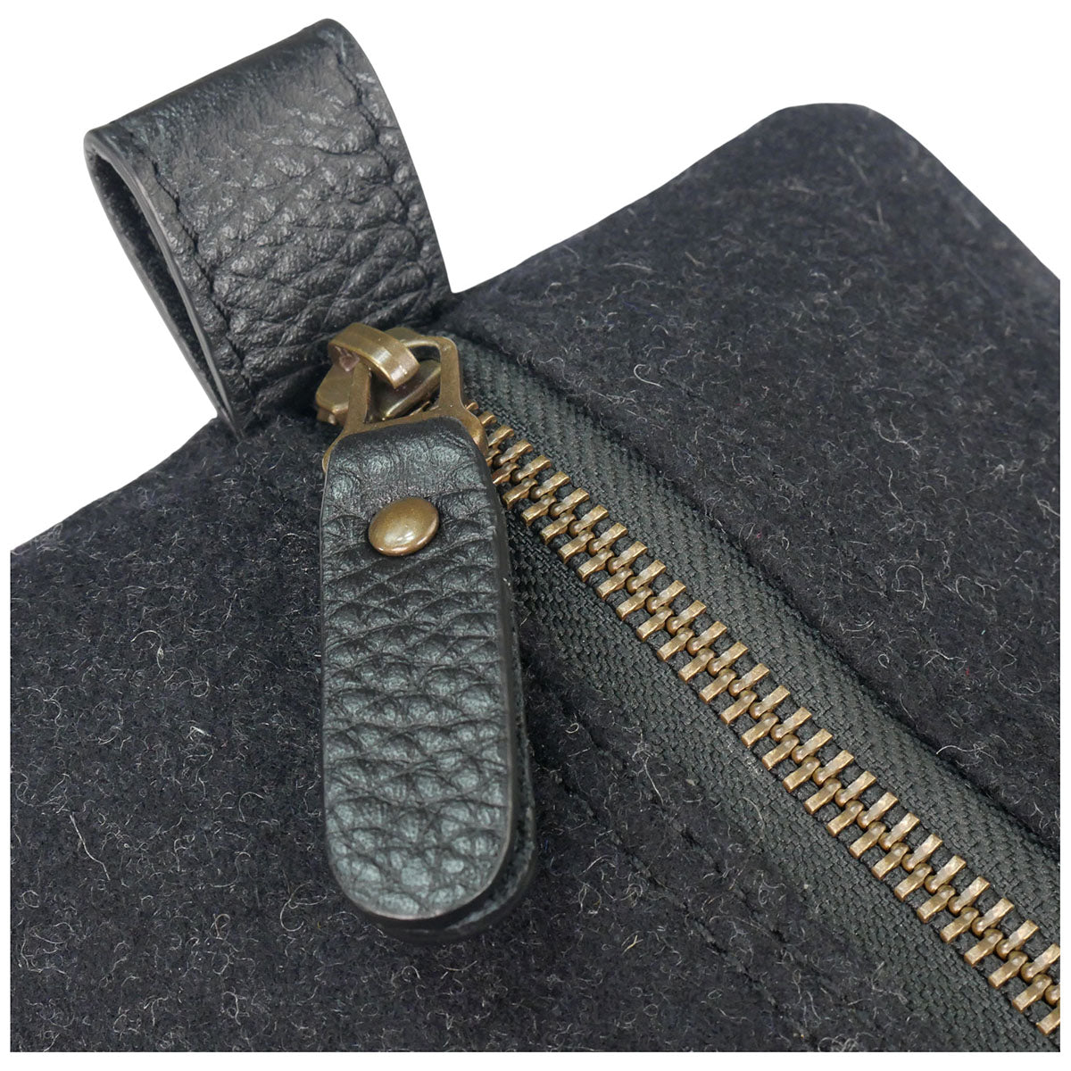 Heritage Gear Black/Black Wool Dopp Kit