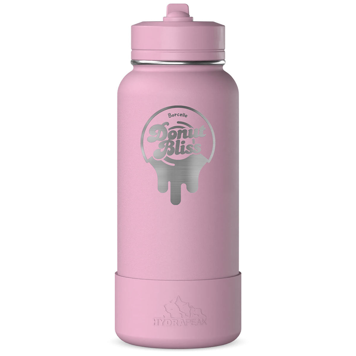 Hydrapeak Cotton Pink 32oz Insulated Water Bottle w/ Straw Lid