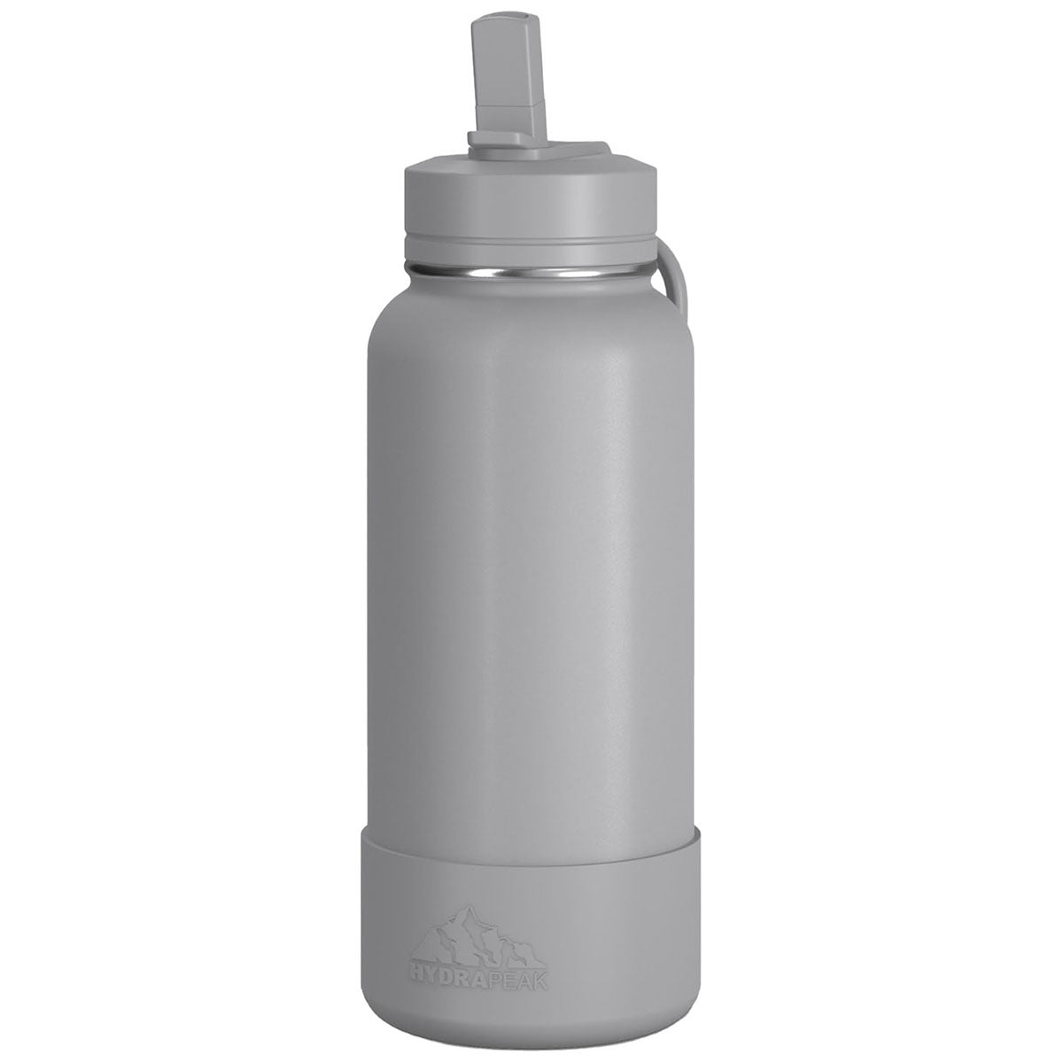 Hydrapeak Grey 32oz Insulated Water Bottle w/ Straw Lid