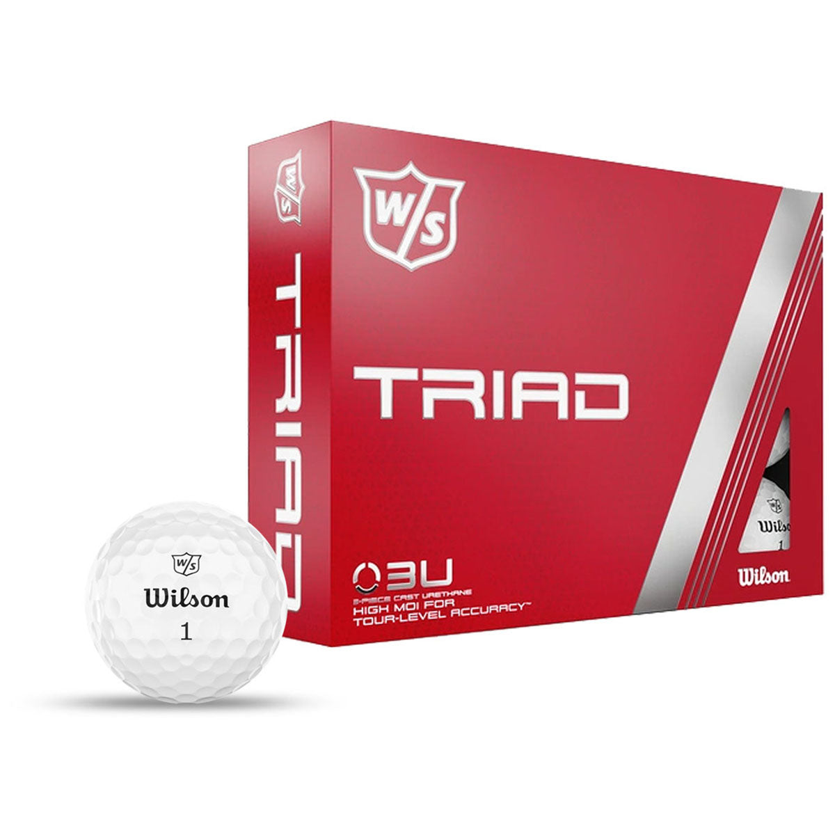 Wilson White Triad Golf Balls (One Dozen)