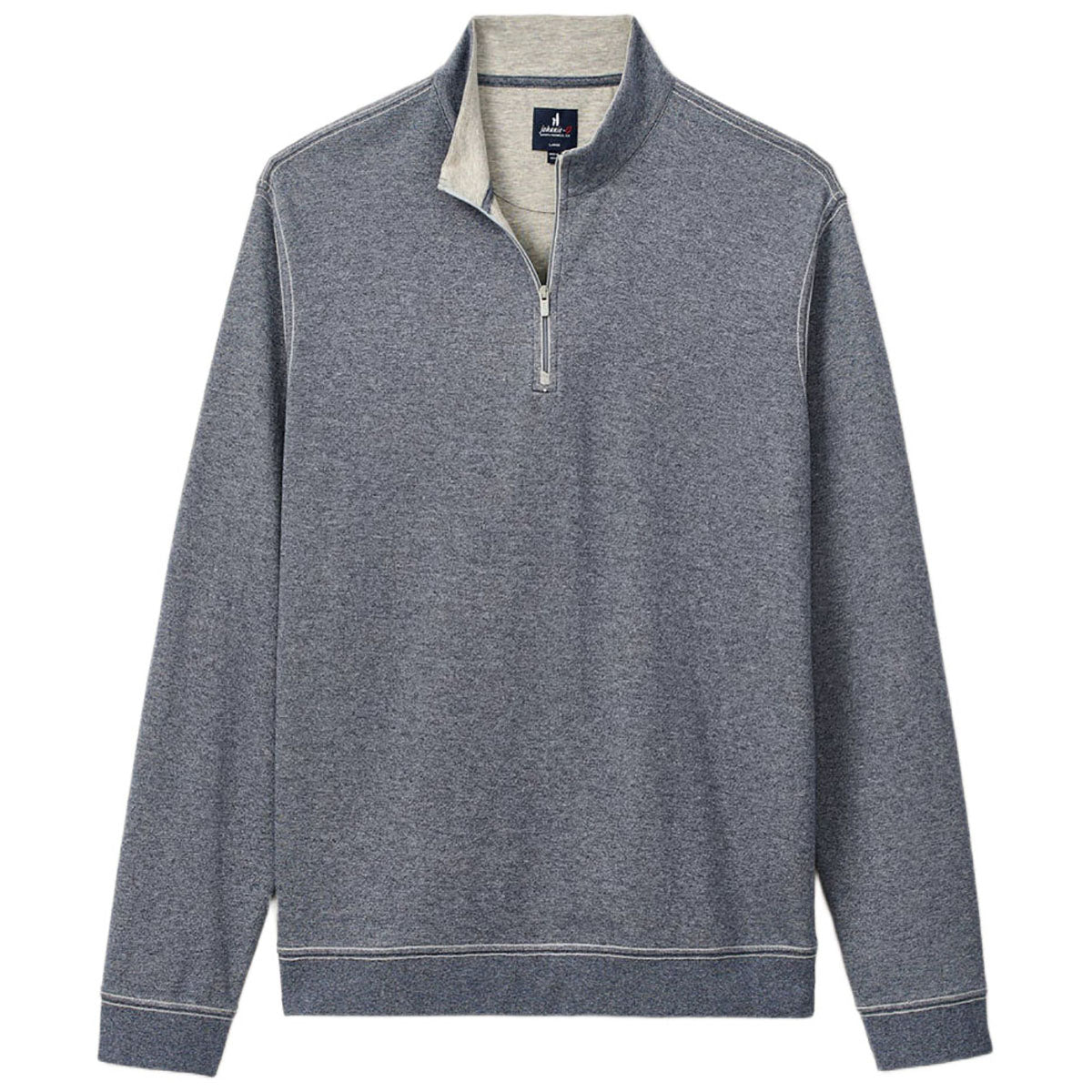 Johnnie-O Men's Navy Hanks Lightweight Textured Quarter Zip Pullover