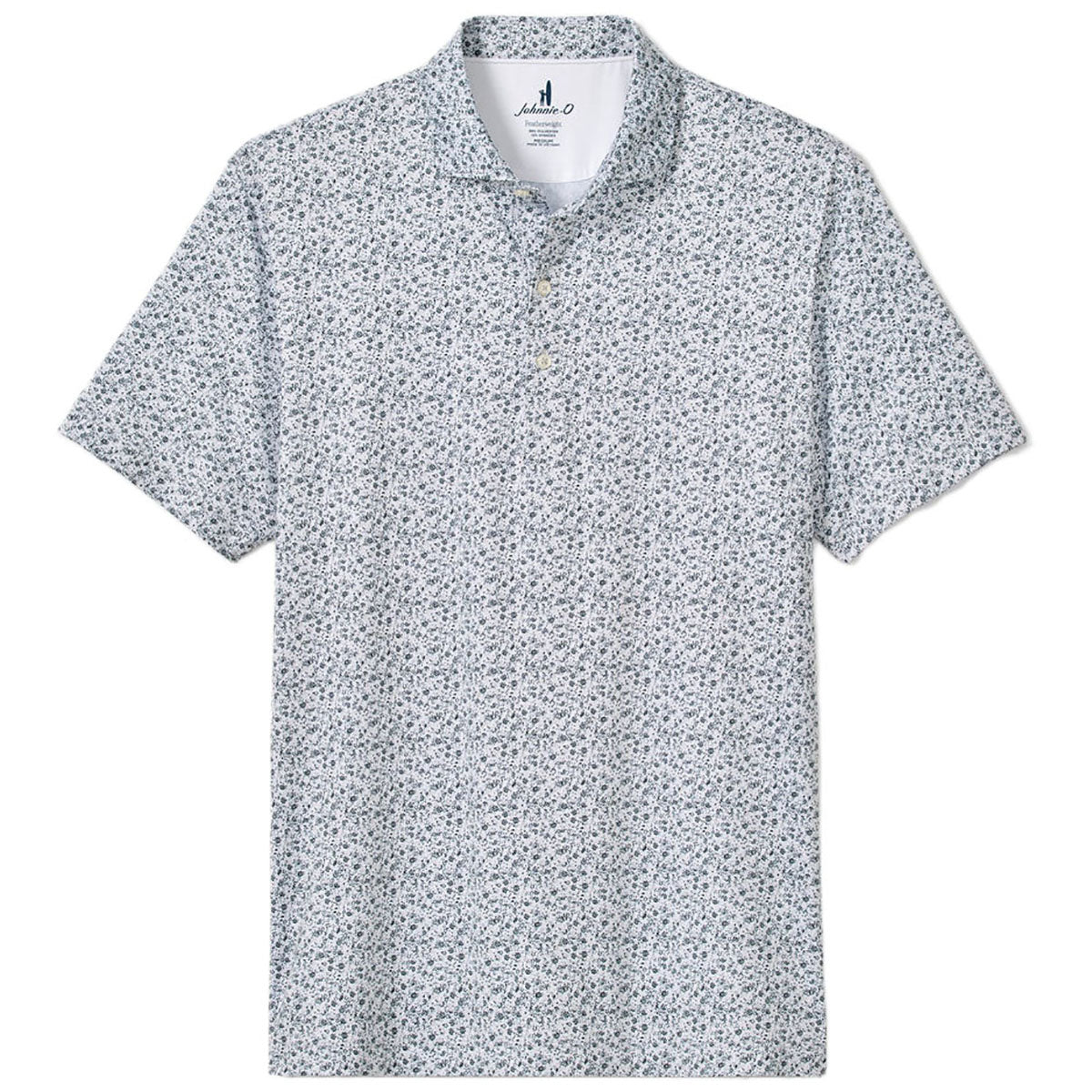 Johnnie-O Men's Heather Black Marietta Performance Featherweight Polo