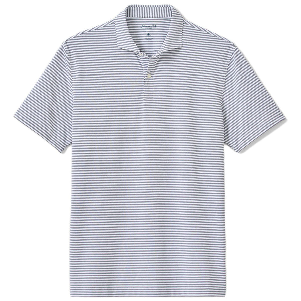 Johnnie-O Men's Navy Cruz Stripe Performance Mesh Polo