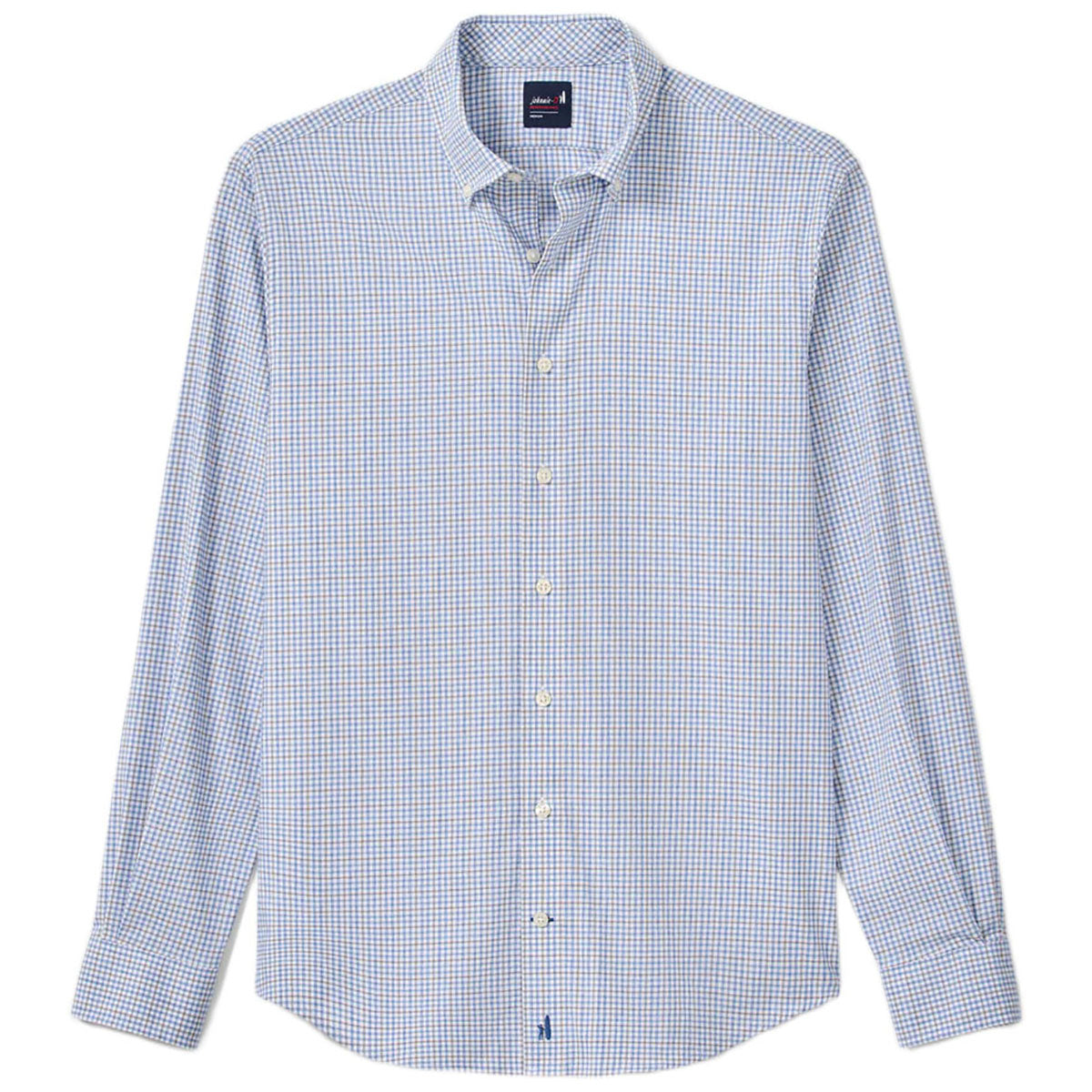 Johnnie-O Men's Navy Koby Mini Pane Everyday Performance Button Down Shirt