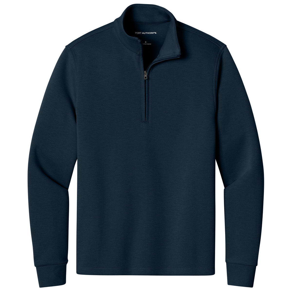 Port Authority Men's River Blue Navy Wearever Signature Double Pique 1/4-Zip