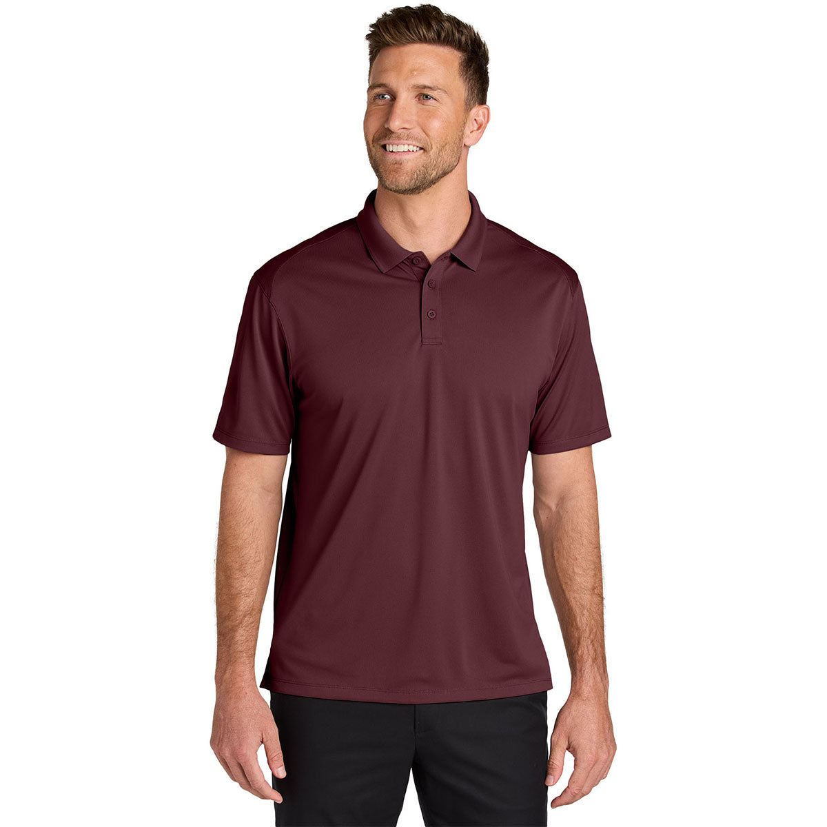 Port Authority Men's Burgundy Wearever Performance Pique Polo
