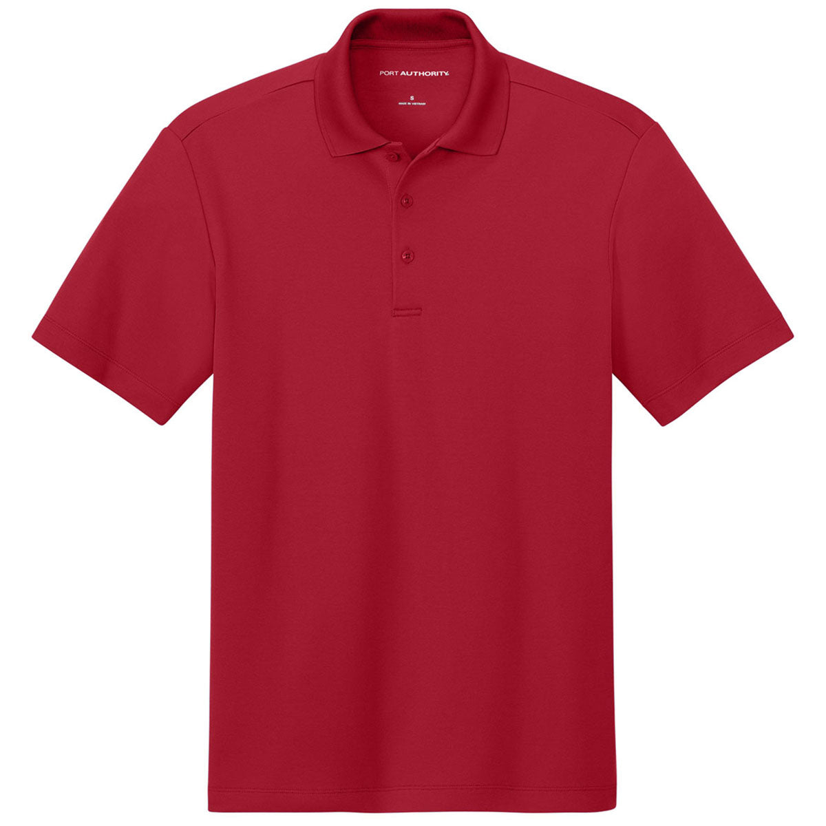 Port Authority Men's Rich Red Plaited Pique Polo