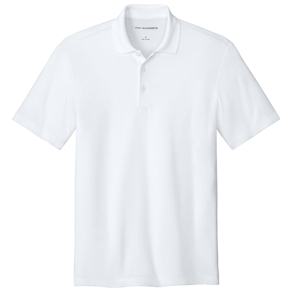 Port Authority Men's White Plaited Pique Polo