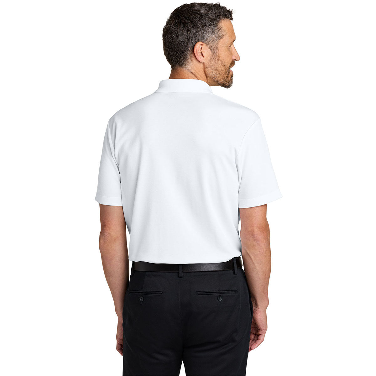 Port Authority Men's White Plaited Pique Polo