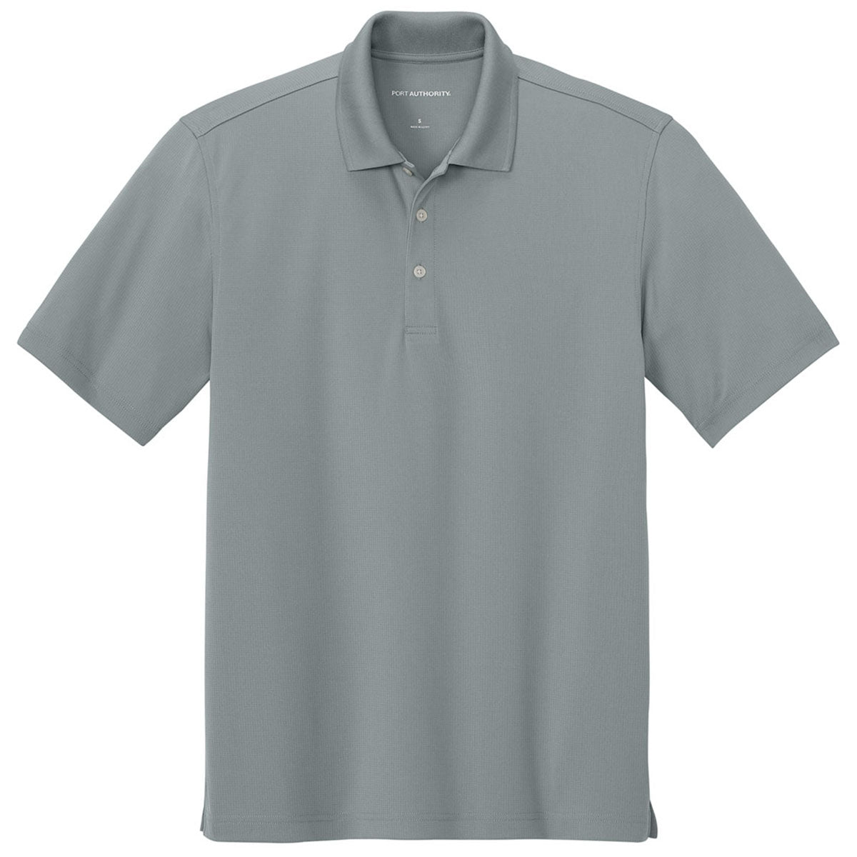Port Authority Men's Light Sterling Grey Dry Zone Stain-Release Grid Polo