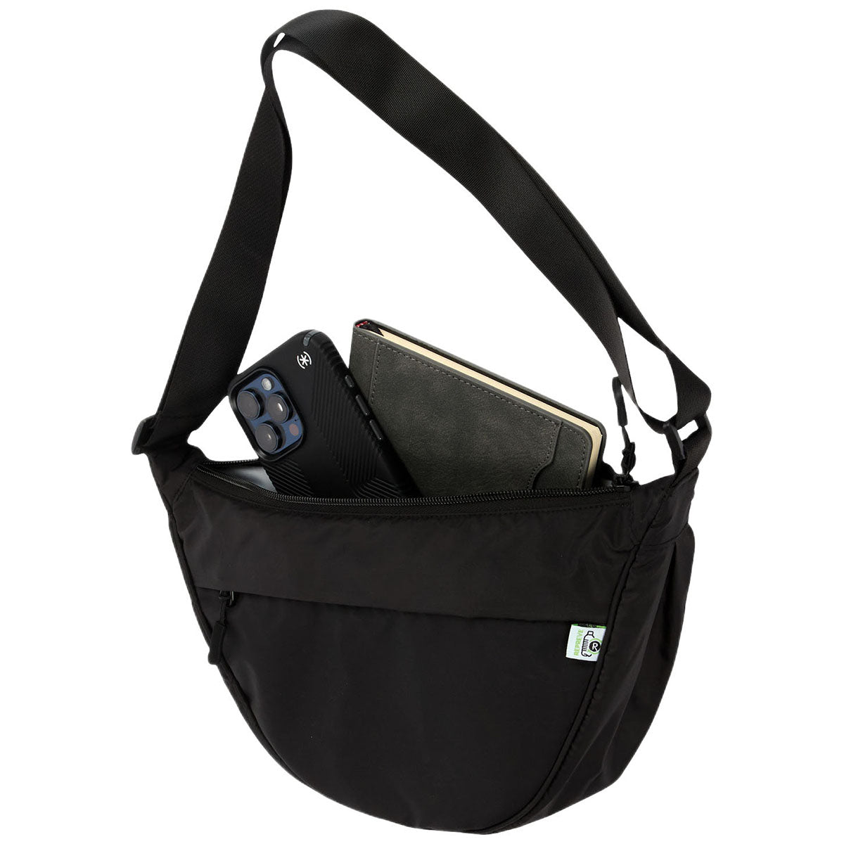 Logomark Black Misha Repreve Crossbody Shoulder Bag