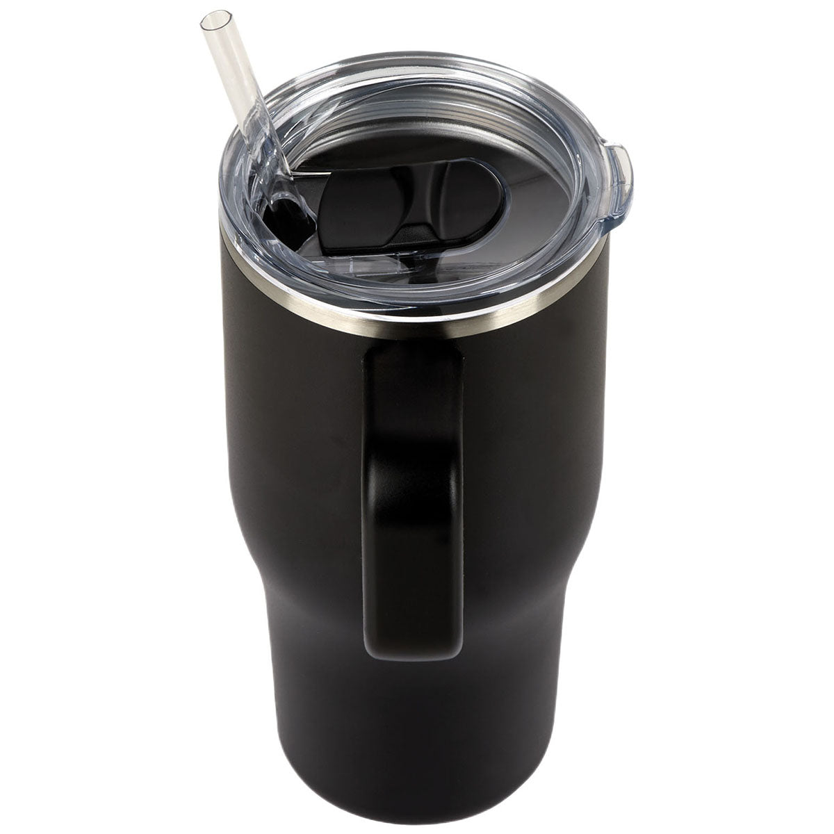 Perka Black Myrton 20 oz. Double Wall, Recycled Stainless Steel Travel Mug