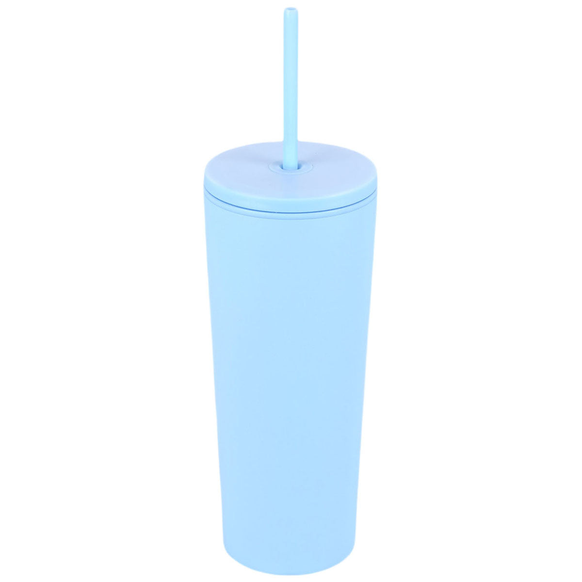 Logomark Light Blue Bayard 24 oz. Double Wall Steel/PP Liner Straw Tumbler