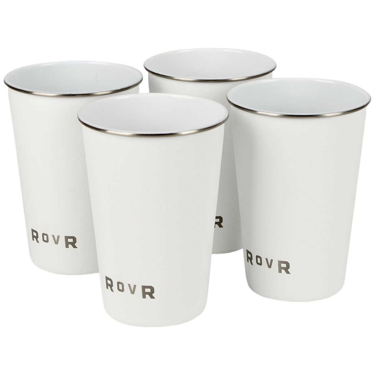RovR White Pack of 4, 16 oz. Single Wall Beer Pints