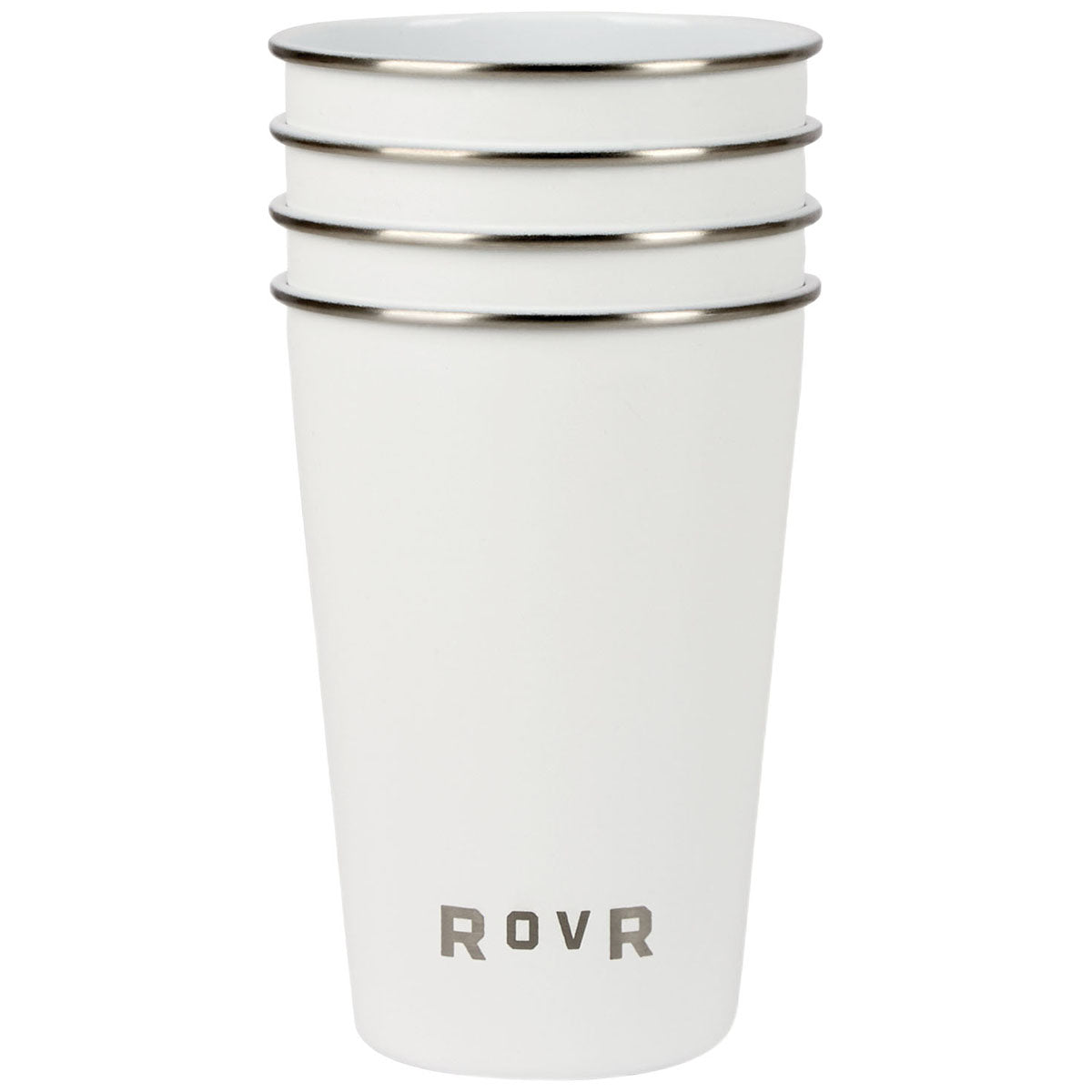 RovR White Pack of 4, 16 oz. Single Wall Beer Pints