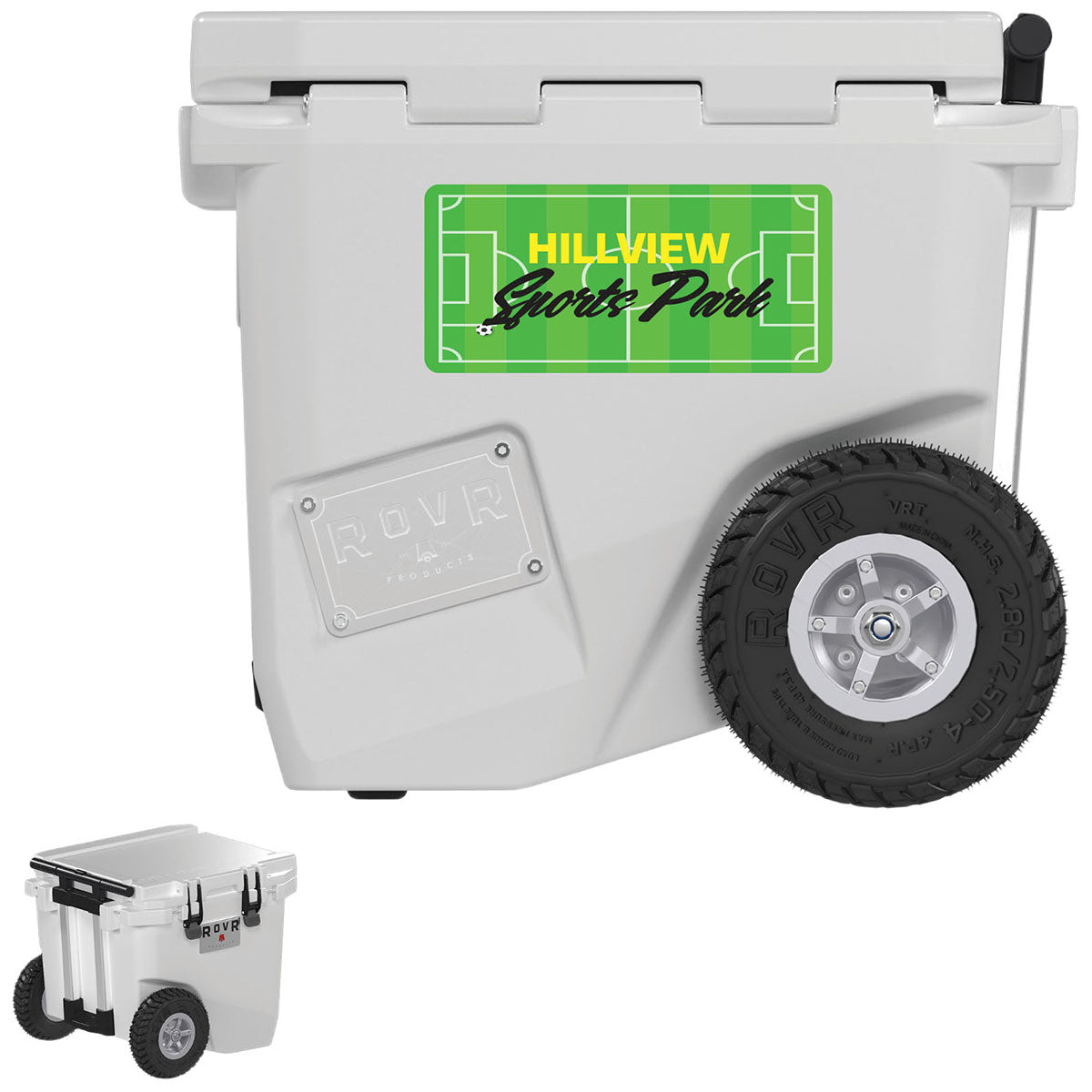 RovR White RollR 45qt Wheeled Hard Cooler