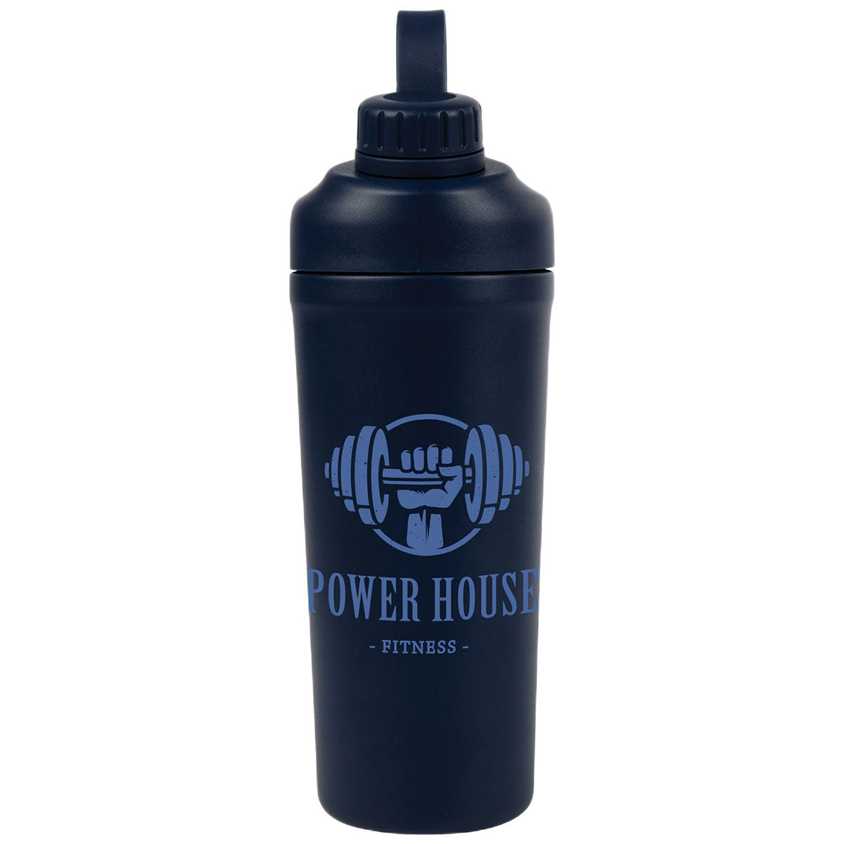 Logomark Navy Longden 26 oz. Double Wall, Stainless Steel Shaker Bottle