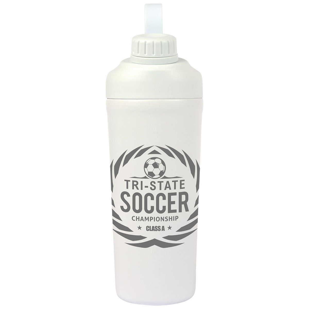Logomark White Longden 26 oz. Double Wall, Stainless Steel Shaker Bottle