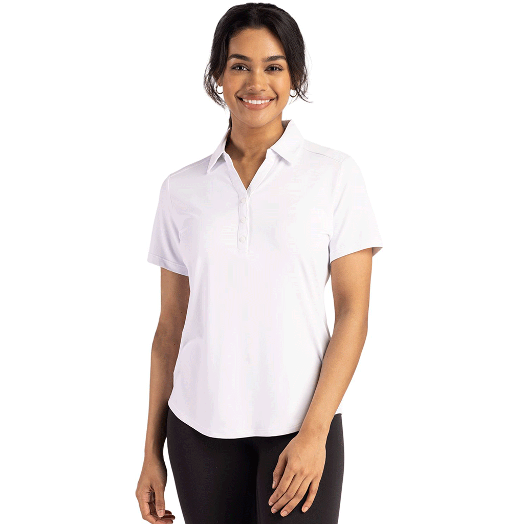 Cutter & Buck Women's White Forge Eco Stretch Recycled Polo
