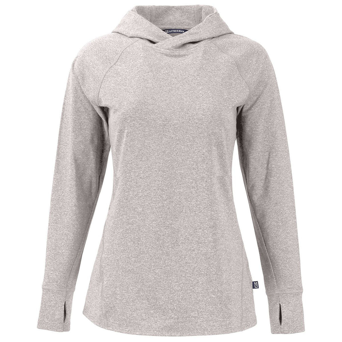 Cutter & Buck Women's Polished Heather Adapt Knit Recycled Heathered Hooded Pullover