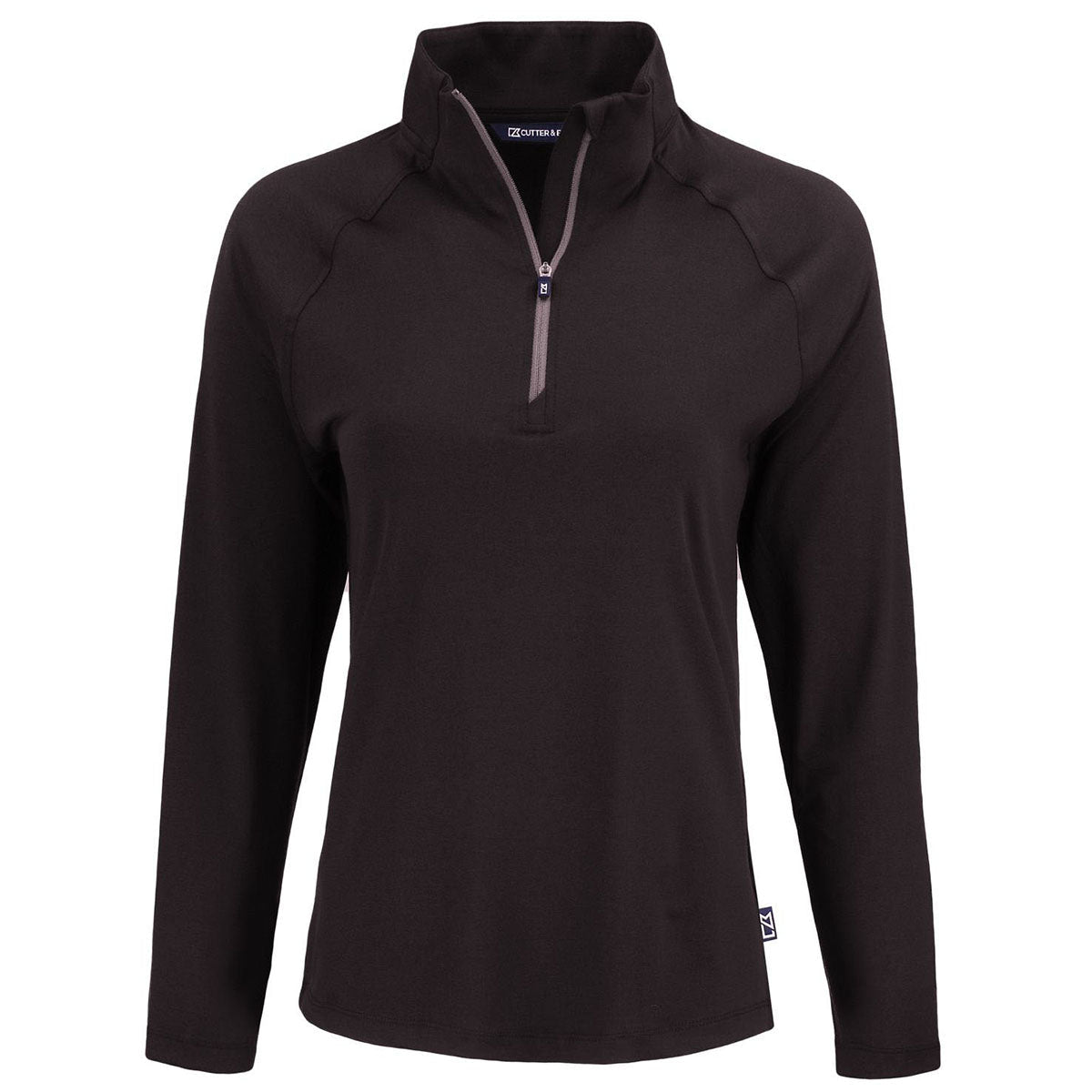 Cutter & Buck Women's Black Coastline Epic Comfort Recycled Quarter Zip