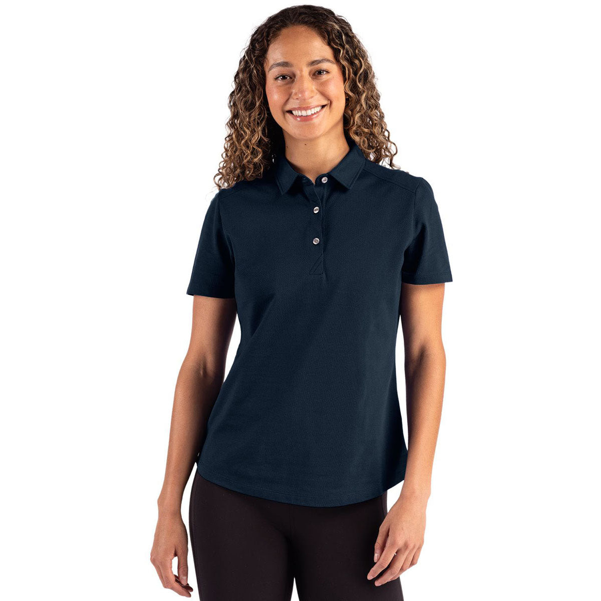 Cutter & Buck Women's Liberty Navy Advantage Refresh Epic Confidence Recycled Tri-Blend Pique Polo